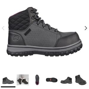 SKETCHERS Women's Work McCool Composite Toe Waterproof Shoe Size 8M Black New